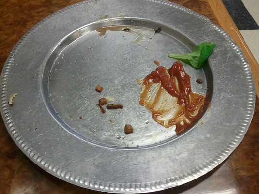 Burgher's Restaurant empty plate