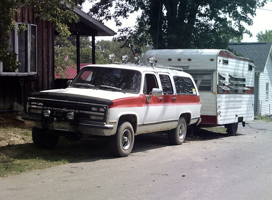 Truck and travel trailer