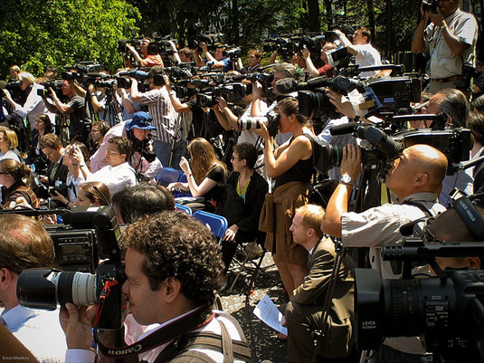 Media in Central Park New York City