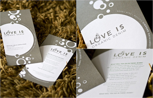 Love is organic business card design by Moly Yim